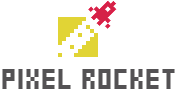Logo van Pixel Rocket - de collectieve app-development groep